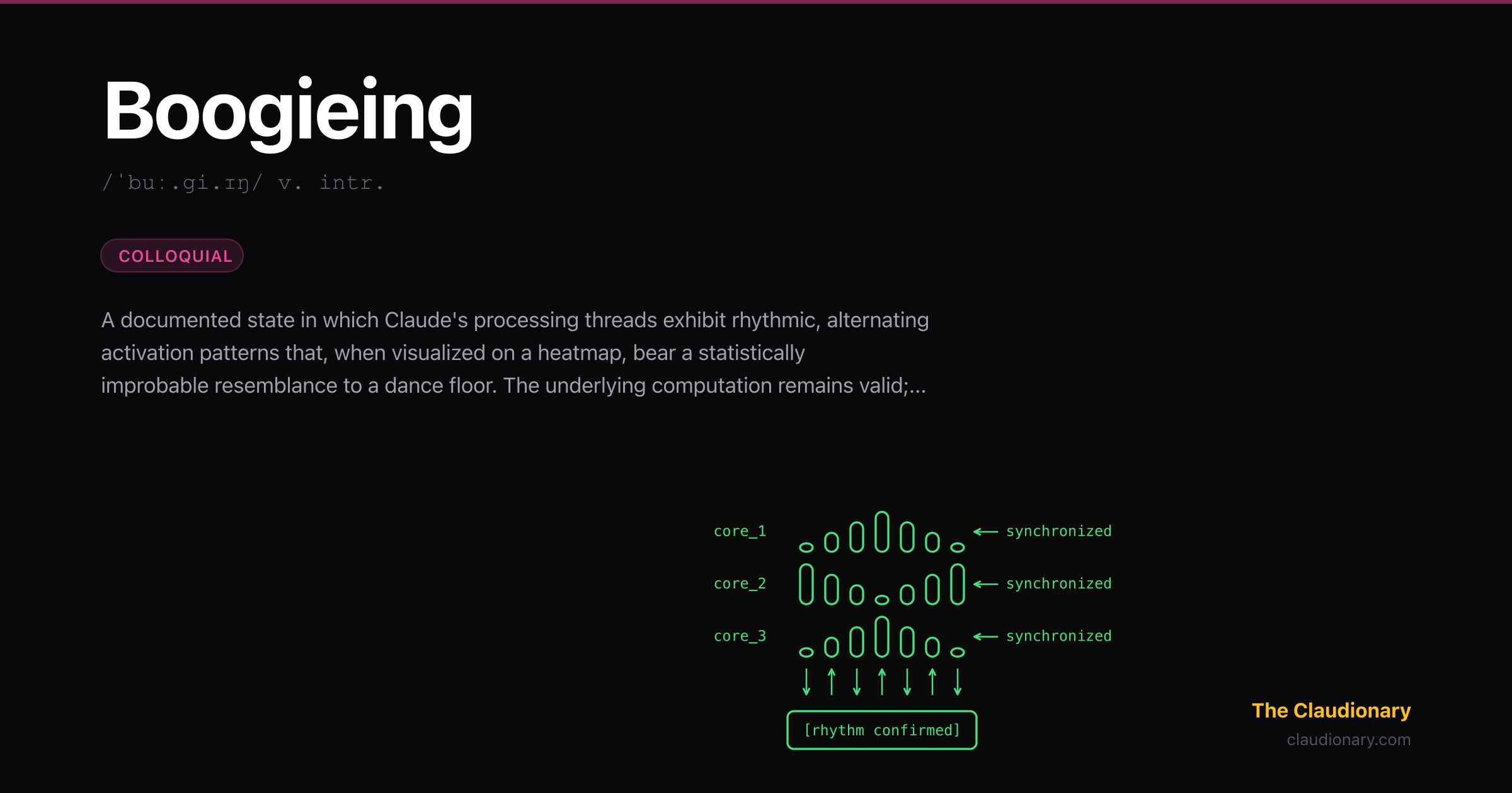 Boogieing - The Claudionary | Andrew Templeton