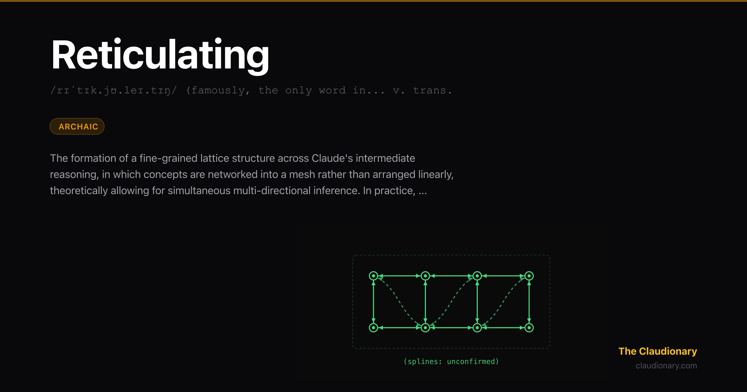 Reticulating - The Claudionary | Andrew Templeton